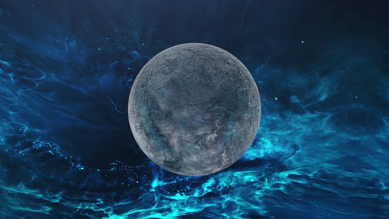 푸른 성운과 우주의 행성