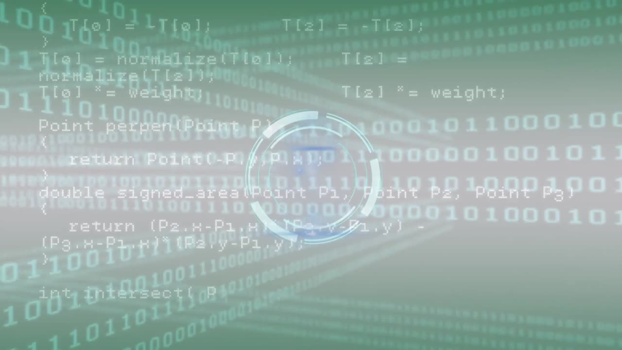 Animation of data processing over scope scanning
