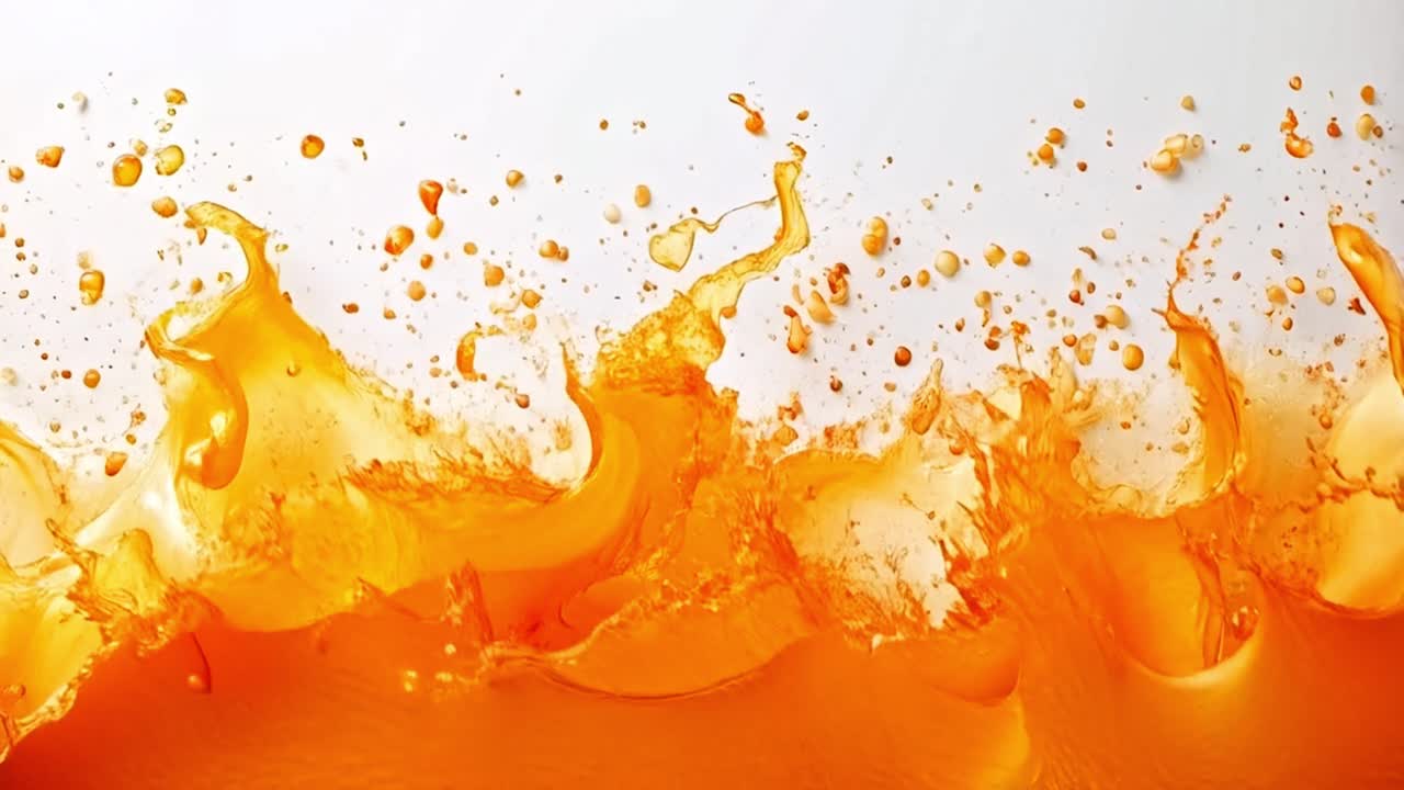 Vibrant Orange Liquid Splash