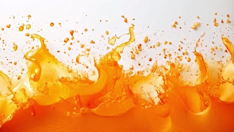 vibrant orange liquid splash