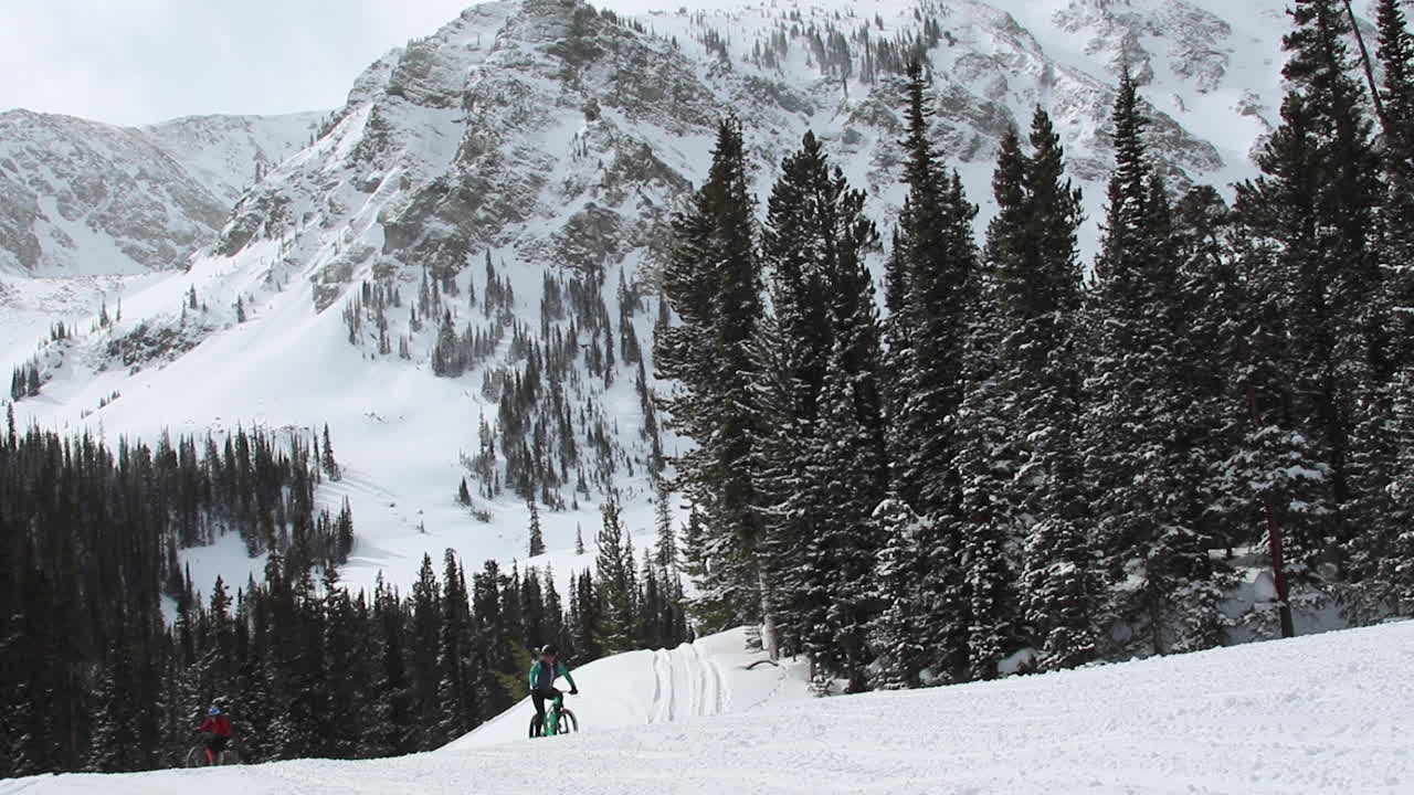 fat biking in the mountains up hill