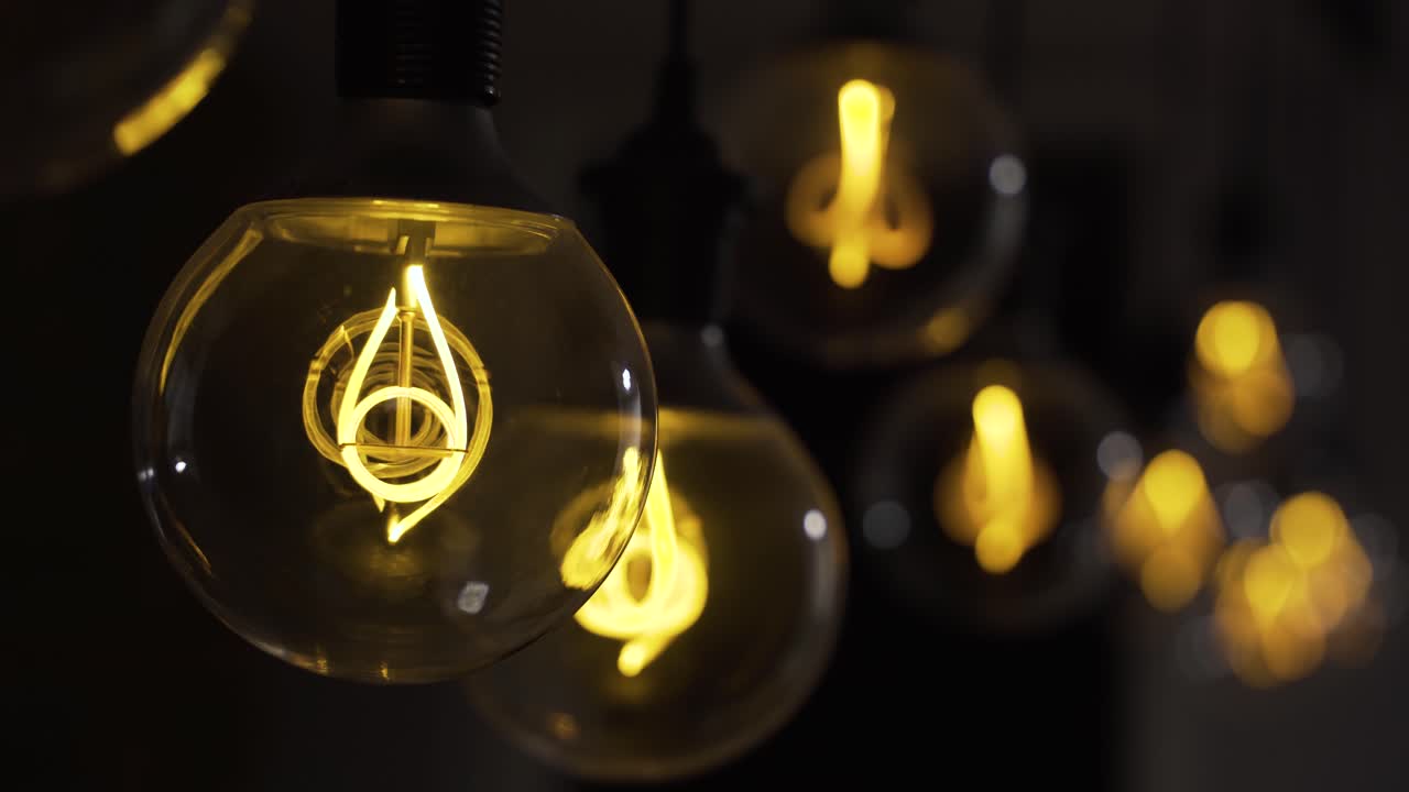 primer plano de la lámpara de edison