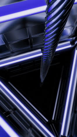 abstract futuristic tunnel with neon lighting