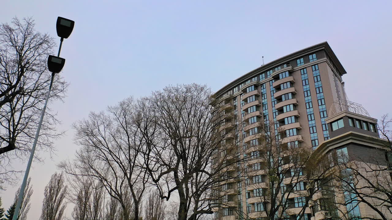 New apartment building. Modern residential complex for young families