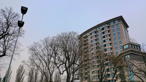 new apartment building. modern residential complex for young families