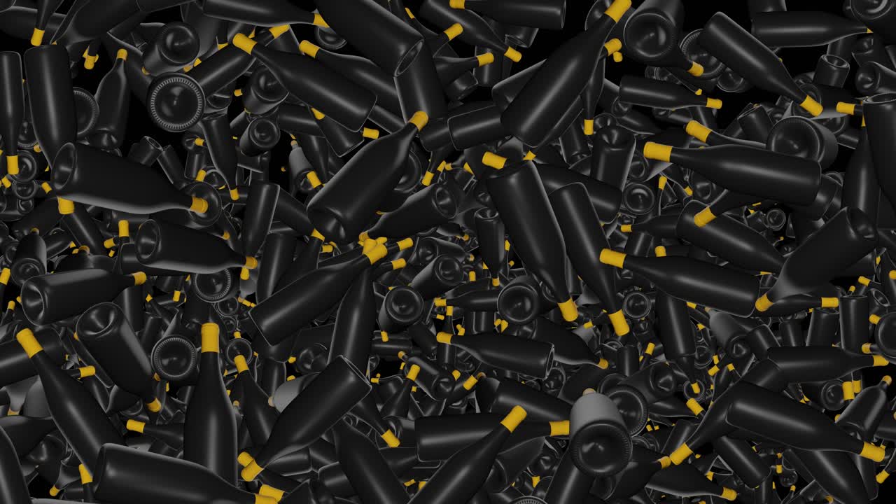 3d in beer glass bottles falling on background alcohol drinks concept champagne and alcoholic