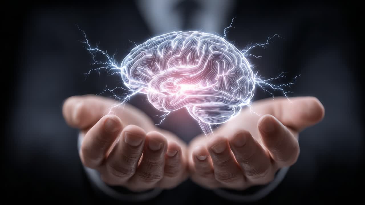 Esplorando i confini dell'intelligenza: una rappresentazione visiva del cervello catturata in un'elettrizzante dimostrazione di energia neurale e ingegno umano