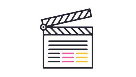 movie director icon animation