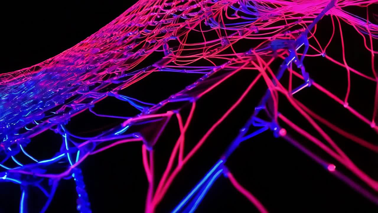 Neon Abstract Network