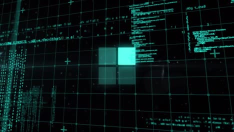 Animation of data loading ring over data processing