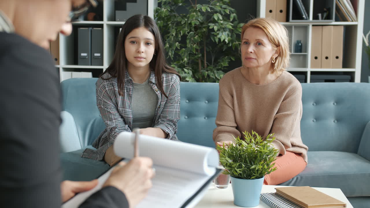 sesión de terapia familiar