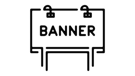 gráfico de movimiento de línea publicitaria