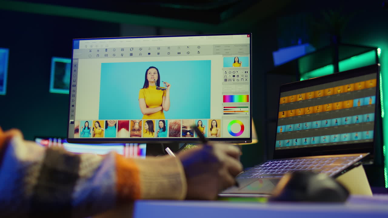 Photo Editing and Post-Production on Computer and Laptop