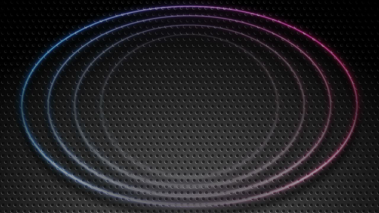 Neon circles and ellipses abstract tech geometric motion design
