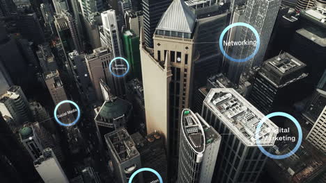 cityscape with business concepts