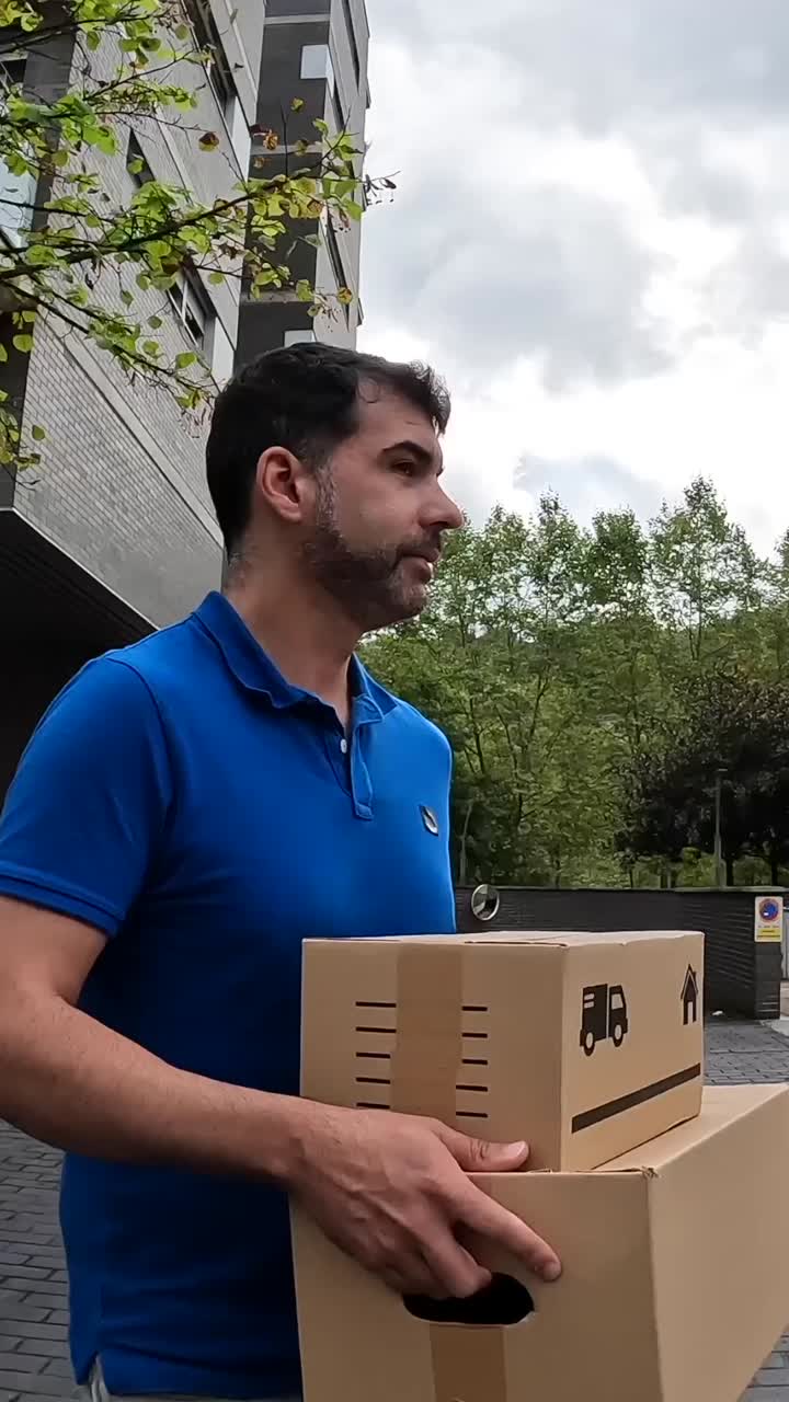 Man carrying boxes