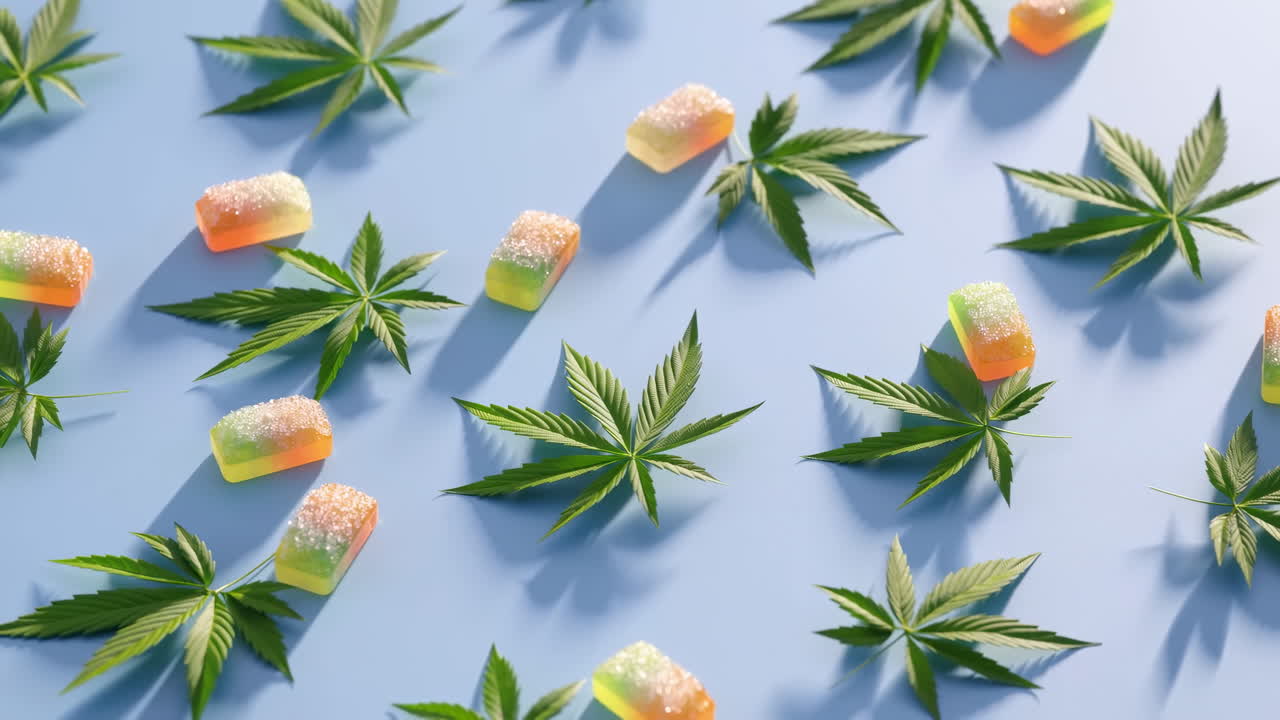 Gommose e foglie di cannabis
