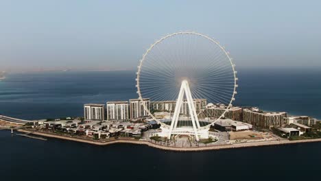 ain dubai ferris wheel, dubai, aerial view