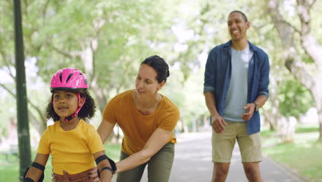 cute adopted daughter learning to roller blade