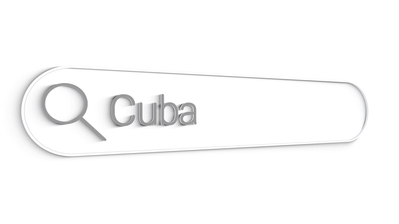 Cuba Search Bar Close Up Single Line Typing Text Box Layout Web Database Browser Engine Concept.