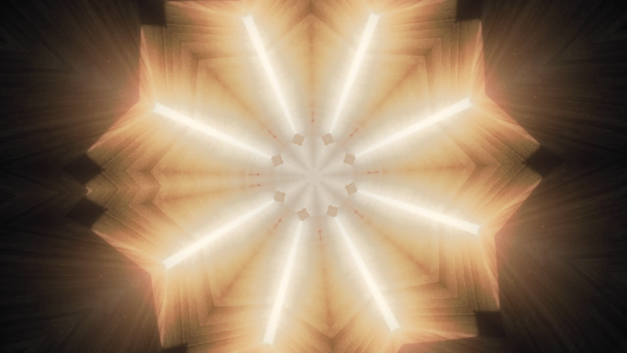 Geometric kaleidoscope animated pattern