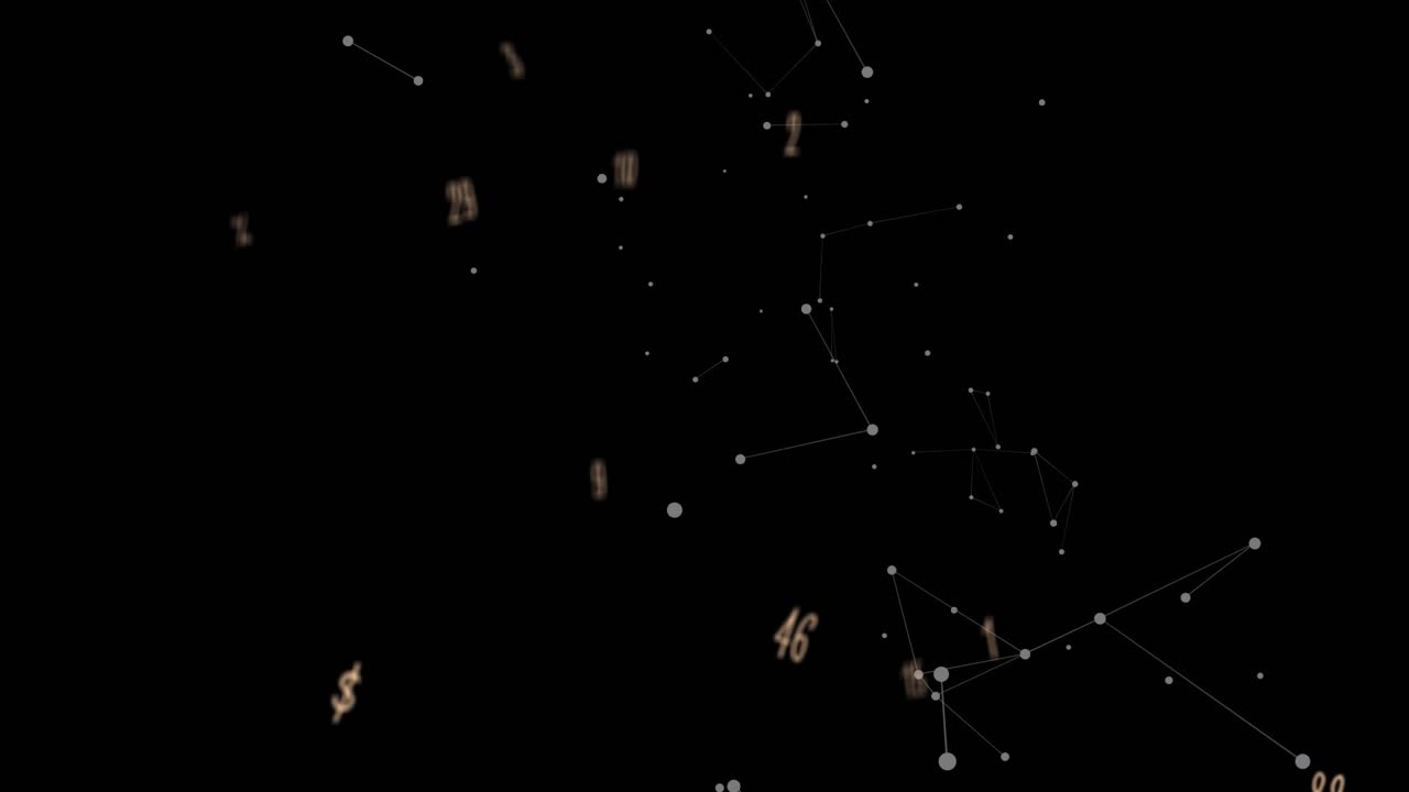 Animation of numbers changing with network of connections