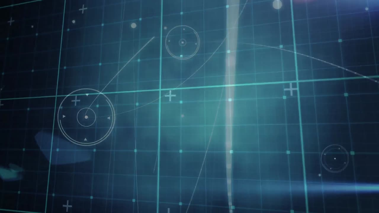 Animation of network of connections and lights in digital space
