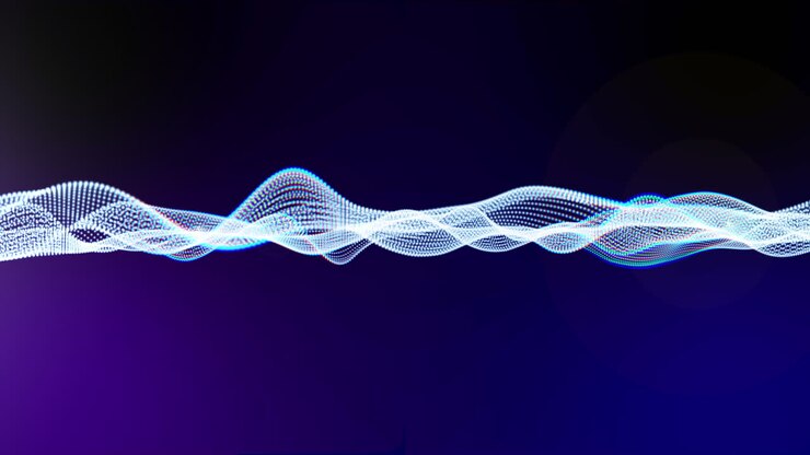Animation of white digital mesh waving on purple background