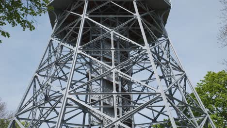 petrin tower steel-framework on petrin hill in prague, bohemia, czech republic, europe