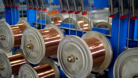 bobinado del proceso de fabricación del alambre de cobre