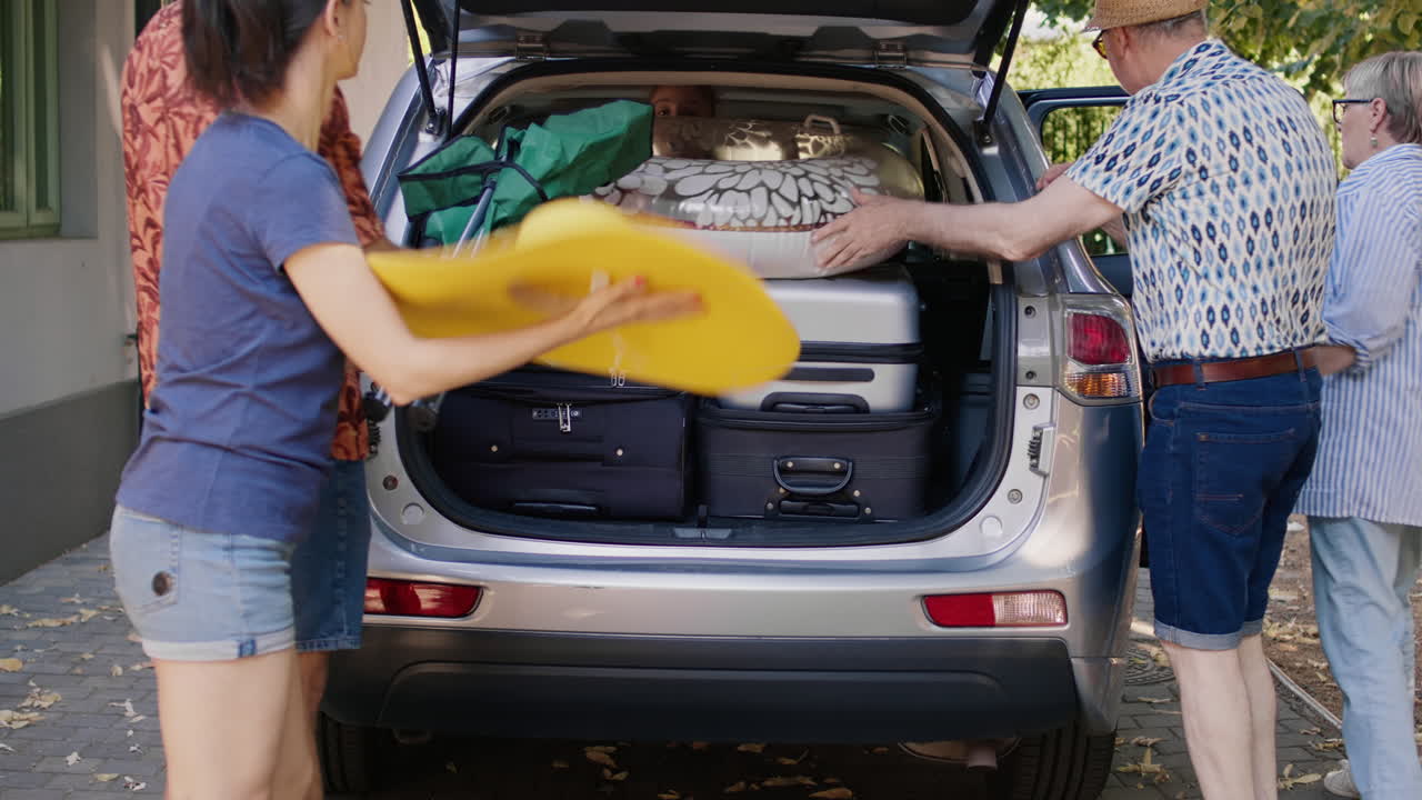 Family Packing Car for Vacation