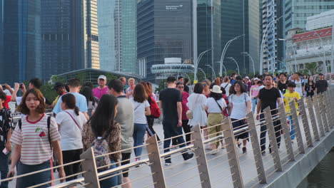 pedestrian bridge in singapore city