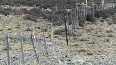 a lonely fence on the windswept plains of patagonia 2