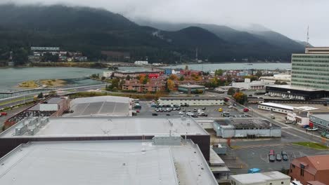 Downtown-Business-District-in-Anchorage,-Alaska