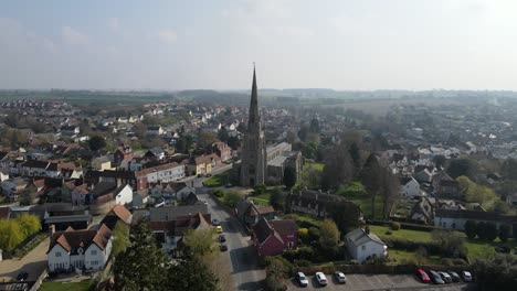 thaxted essex, uk rising drone aerial footage 4k