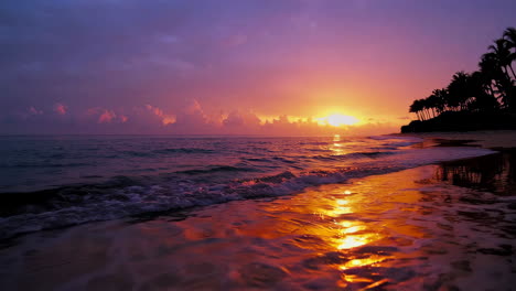 sunrise over a tropical beach