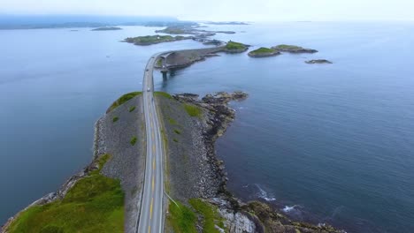 atlantic ocean road aerial footage norway