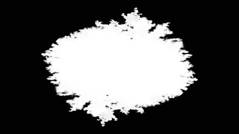 animación de tinta blanca grande, superposición de vídeo