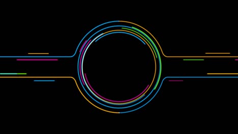 tecnologia astratta sfondo di movimento laser al neon futuristico