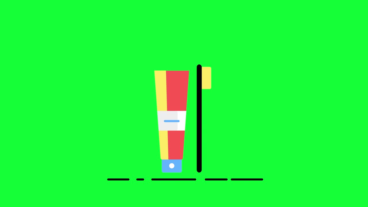 녹색 배경에 만화 솔과 솔의 4k 비디오.