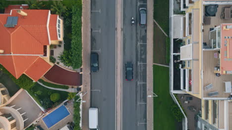 top cars riding urban street road. automobiles moving on modern asphalt roadway