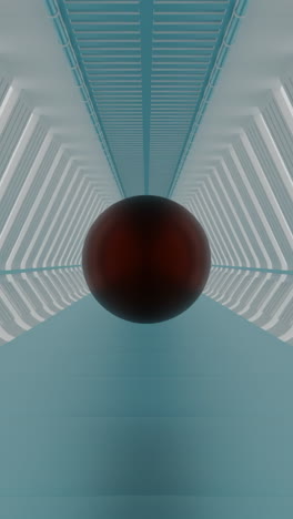 futuristic tunnel with sphere