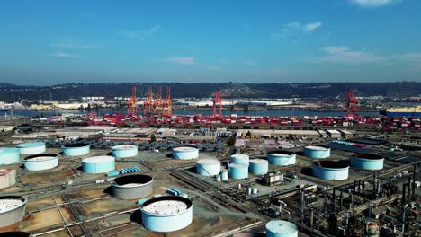 aerial shot of tote maritime alaska, terminal view, tacoma , washington