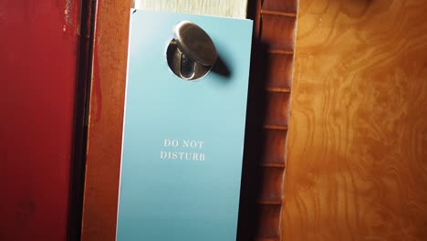 do not disturb sign on a hotel door