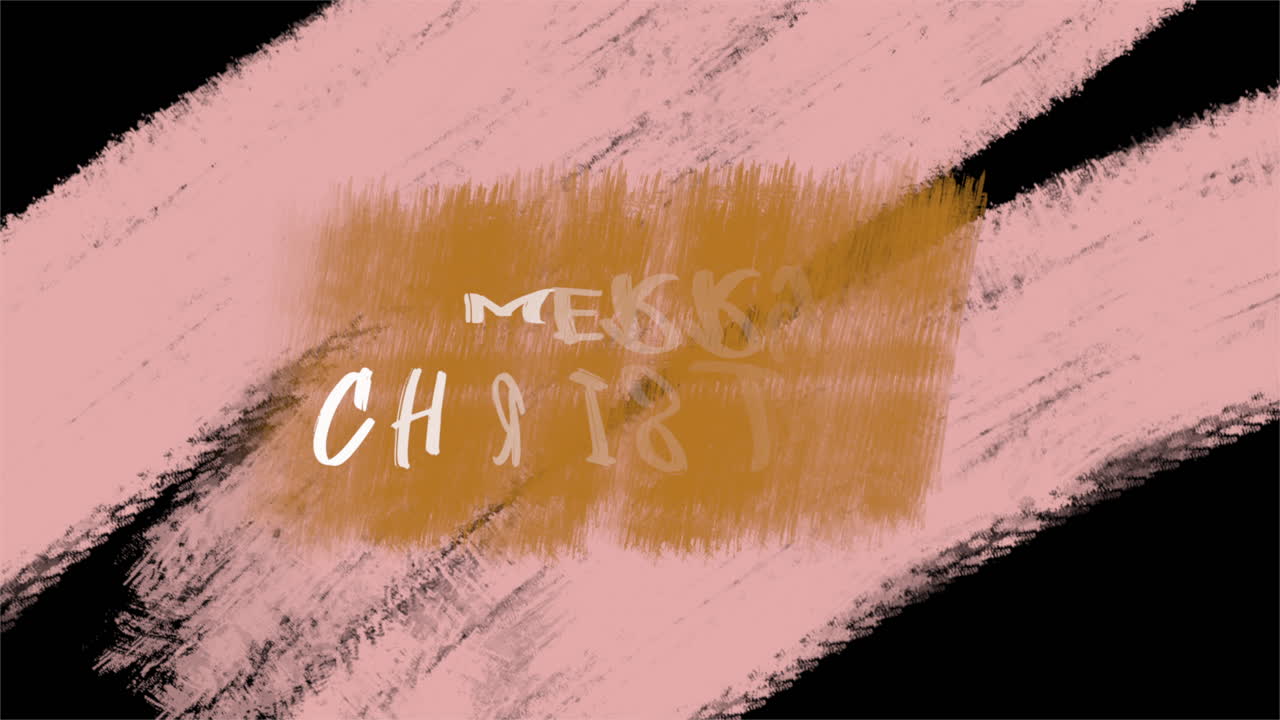 검은 바탕에 갈색 브러시와 함께 메리 크리스마스