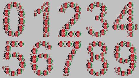 afghani numbers set