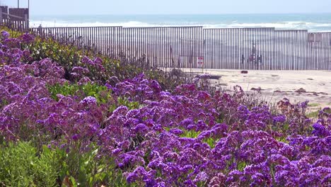 Las-Olas-Ruedan-Hacia-La-Playa-En-La-Valla-Fronteriza-Entre-Estados-Unidos-Y-México-En-El-Océano-Pacífico-Entre-San-Diego-Y-Tijuana-4