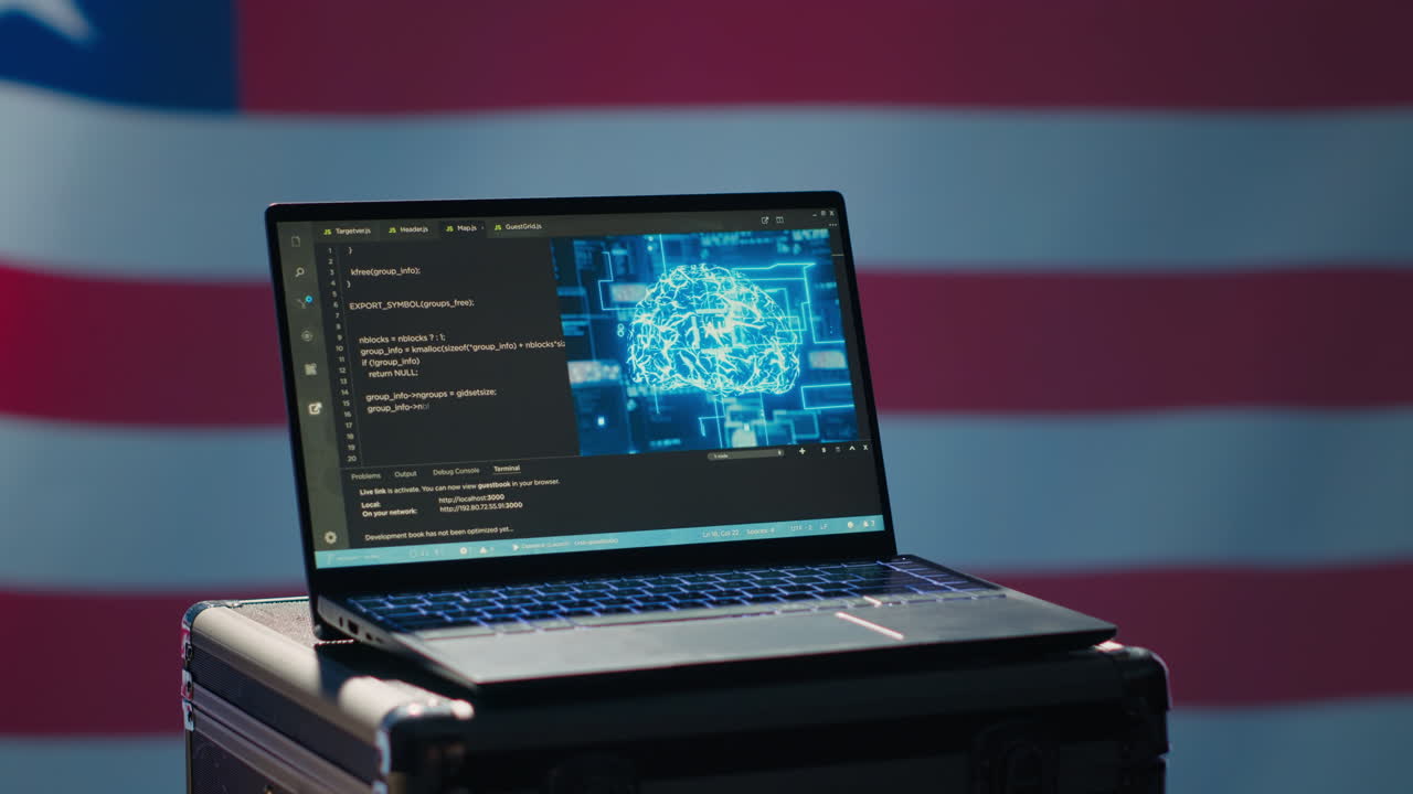 AI software on laptop used by American domestic security services