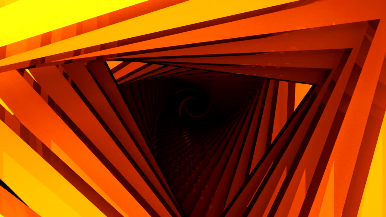 un túnel espacial triangular del futuro. una composición de ciencia ficción