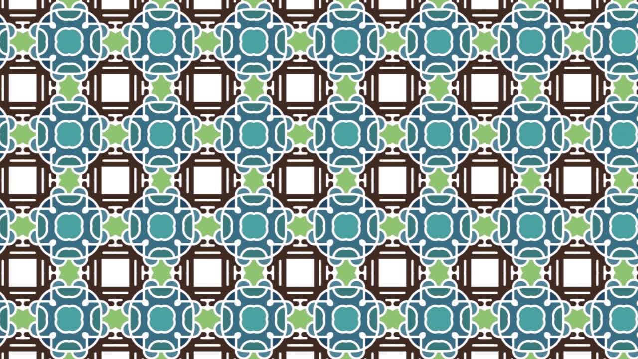 Abstract, background animation, scrolling right, brown, blue, green, white